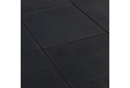 Rubber tegel zwart 50x50cm