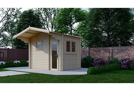 Buitensauna 3432S - 320 x 211 cm - Zadeldak