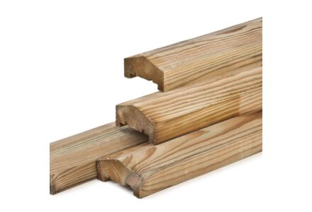  Afdeklat piramide 3-planks geimpregneerd 4.5x8.8x240cm