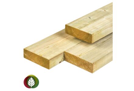 Verbindingsbalk geimpregneerd voor sleufpalen 3.5x11.5x400cm