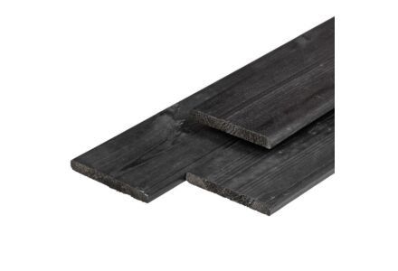 Tuinplank schutting zwart gespoten grenen 1.6x14x180cm