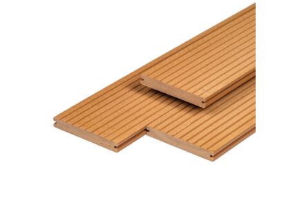 Vlonderplank massief WPC Excellent 2.0x14x400cm naturel lichtbruin
