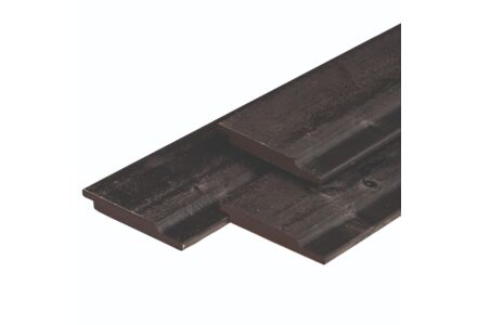 Noord-Zweeds vuren halfhouts rabatdelen 1.9x14.5cm zwart gespoten