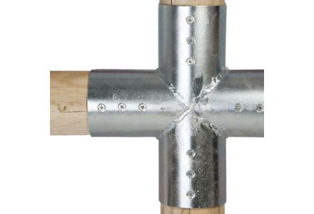 Paalverbinder / verbindingsstuk voor ronde palen van Ø10cm 