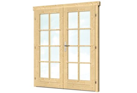 Dubbele deur met ramen 159x190cm