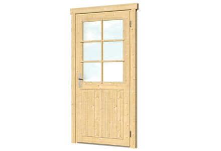 Enkele deur met dubbel glas rechtsdraaiend 99x209cm