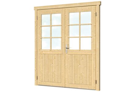 Dubbele deur met glas rechtsdraaiend 174x209cm