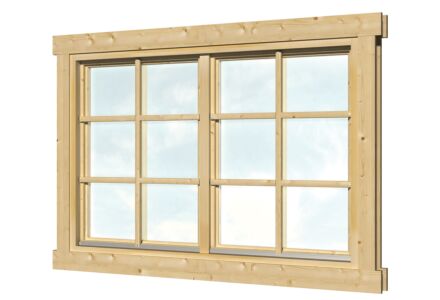Dubbel draai kiepraam voor blokhut 144.5x96.6cm