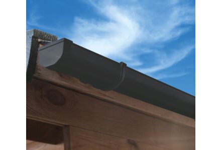 Uitbreidingsset dakgoot 65mm antraciet 200cm (2-zijden)