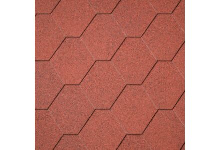 Dakshingles hexagonaal rood 