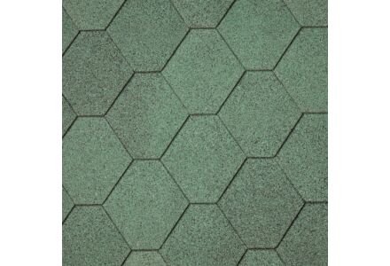 Dakshingles hexagonaal groen