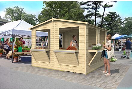 Houten Kiosk Moose 300x300cm
