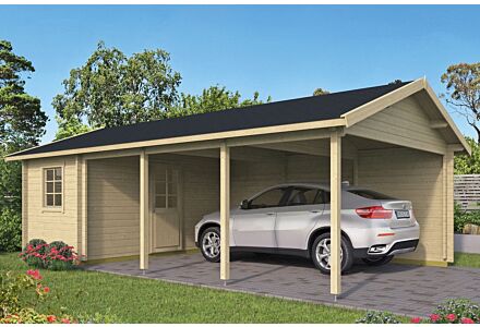 Houten carport berging Ever 770x430cm Tuindeco