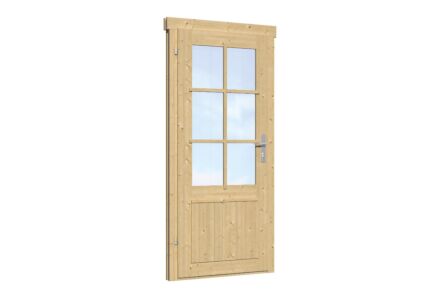 Enkele deur met raam links draaiend 83x188cm