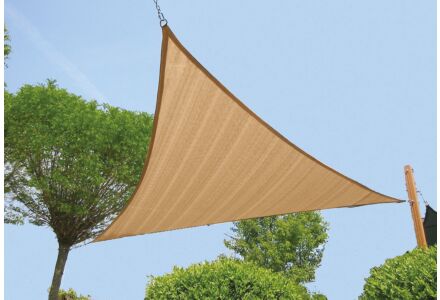 Schaduwzeil driehoek 550x550cm zandbeige