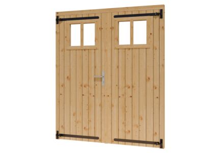 Dubbele opgeklampte deur douglas - B164.6xH199.6cm
