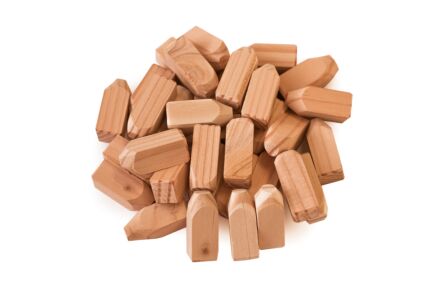 Lariks Douglas houten pennen 1.6x1.6x4.5cm