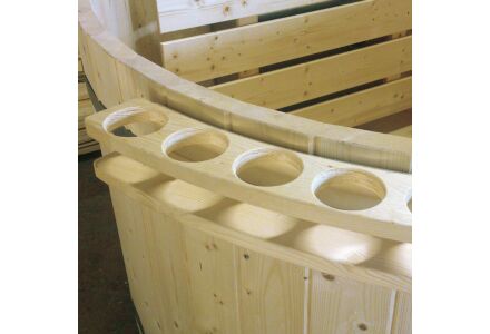 Flessenhouder voor houten tobbe hottub