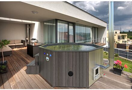 Hottub / Houten Tobbe thermowood de Luxe Octo ø260cm