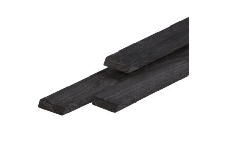 Lariks/douglas Rhombus regel zwart gespoten 2x6.5 cm