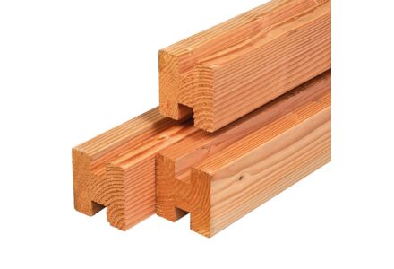 Stapelbouw schutting tussenpaal Lariks Douglas 11.5x11.5x300cm