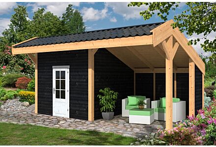Lariks Douglas Kapschuur Markelo met zwarte wanden DHZ bouw 600x400cm