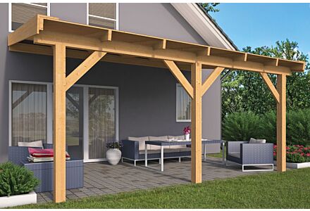 Houten veranda Lariks Douglas 600x400cm