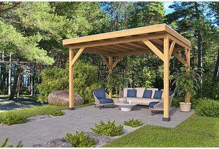 Overkapping Zoutelande Red Class Wood DHZ bouw 400x333cm