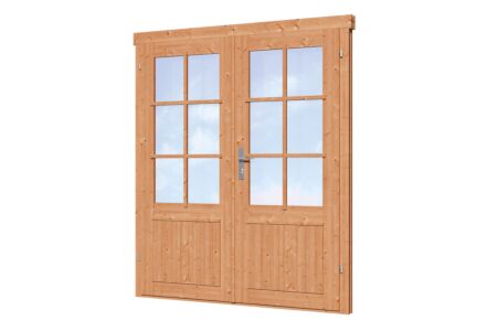Dubbele deur met raam Red Class Wood 159x188cm