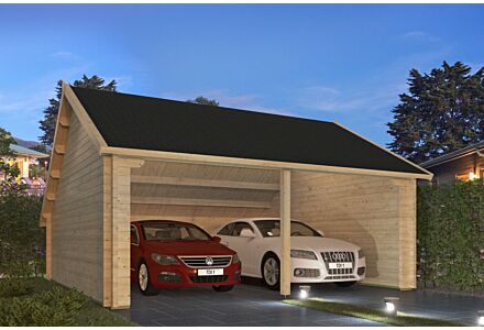 Houten kapschuur garage / carport Nysse 600x600cm Tuindeco