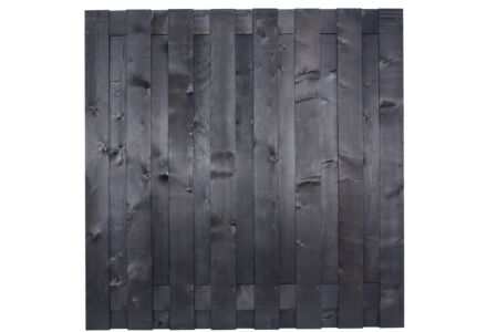 Tuinscherm Hamburg zwart gespoten 17-planks 180x180cm