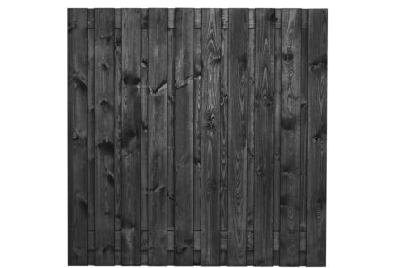 Tuinscherm Stuttgart zwart gespoten 21-planks
