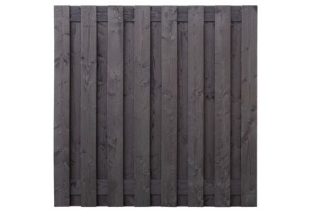 Tuinscherm Sabien zwart gedompeld 17-planks 180x180cm