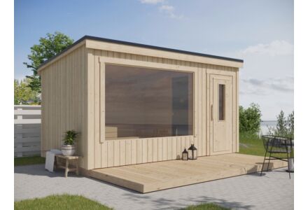 Luxe Buitensauna Carel L 420x225cm - Geïsoleerd