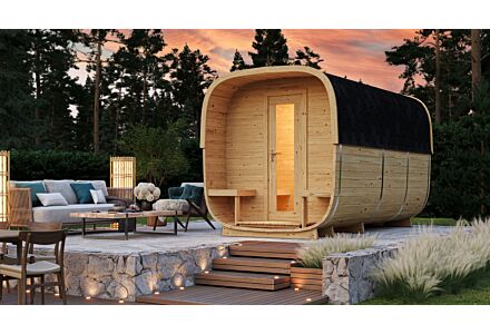Cube Sauna Rovaniemi 219 x 390 cm Vurenhout