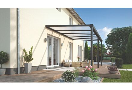 Aluminium veranda Easy Edition antraciet
