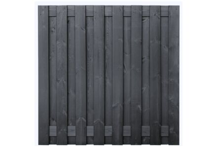 Tuinscherm Hamburg zwart gespoten 17-planks 180x180cm