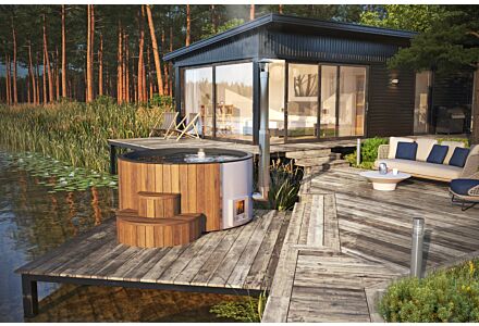 Luxe Hottub 200cm - interne kachel - Fiberglas binnenbak