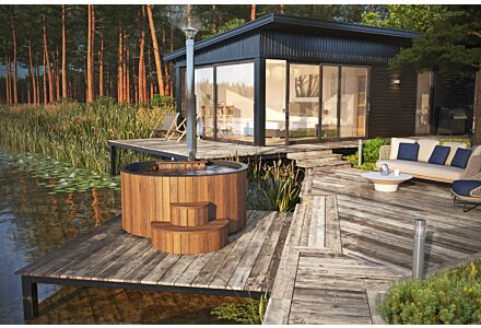 Hottub 200cm - interne kachel - Fiberglas binnenbak