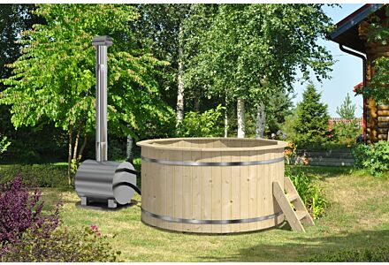Hottub 200cm - externe kachel - Vurenhout