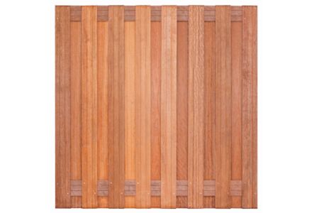 Tuinscherm 17-planks hardhout Kampen
