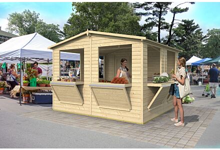 Houten Kiosk Moose 300x300cm