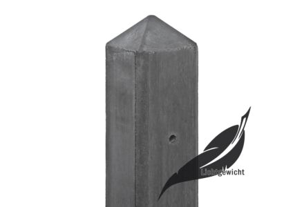 Hoekpaal antraciet diamantkop 10x10x280cm Amstel