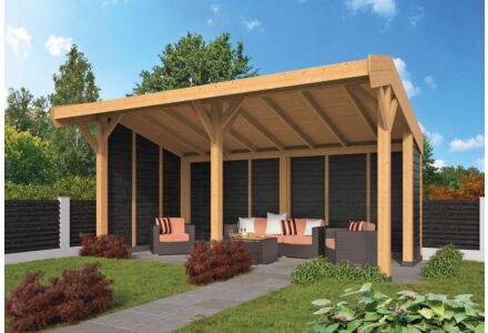 Lariks Douglas Kapschuur Goor met zwarte wanden DHZ bouw 600x390cm