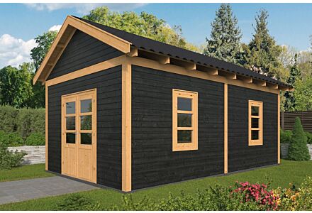 Overkapping zadeldak Hamar XL 678x445 cm type 4 met zwarte wanden
