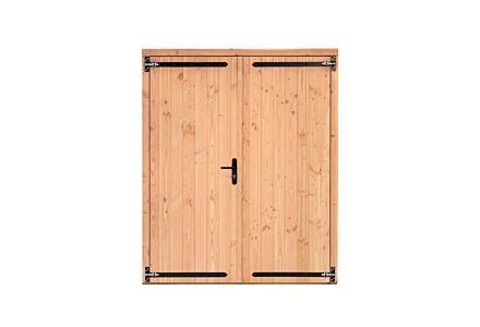 Dubbele opgeklampte deuren lariks douglas B181xH199cm