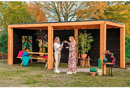 Overkapping Renesse Red Class Wood DHZ bouw 600x313cm