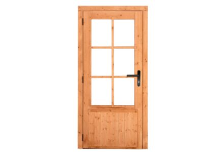 Enkele deur met raam Red Class Wood linksdraaiend 100x205cm