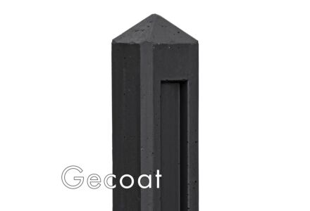 Tuinhekpaal beton antraciet gecoat diamantkop 10x10x145cm Hunze