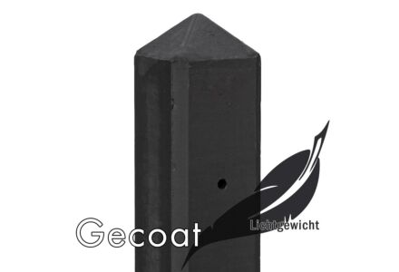 Eindpaal antraciet gecoat diamantkop 8.5x8.5x180cm Schelde